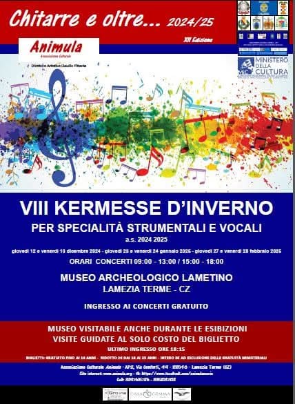 VIII edizione della Kermesse d’inverno per specialità strumentali e vocali al Museo archeologico lametino